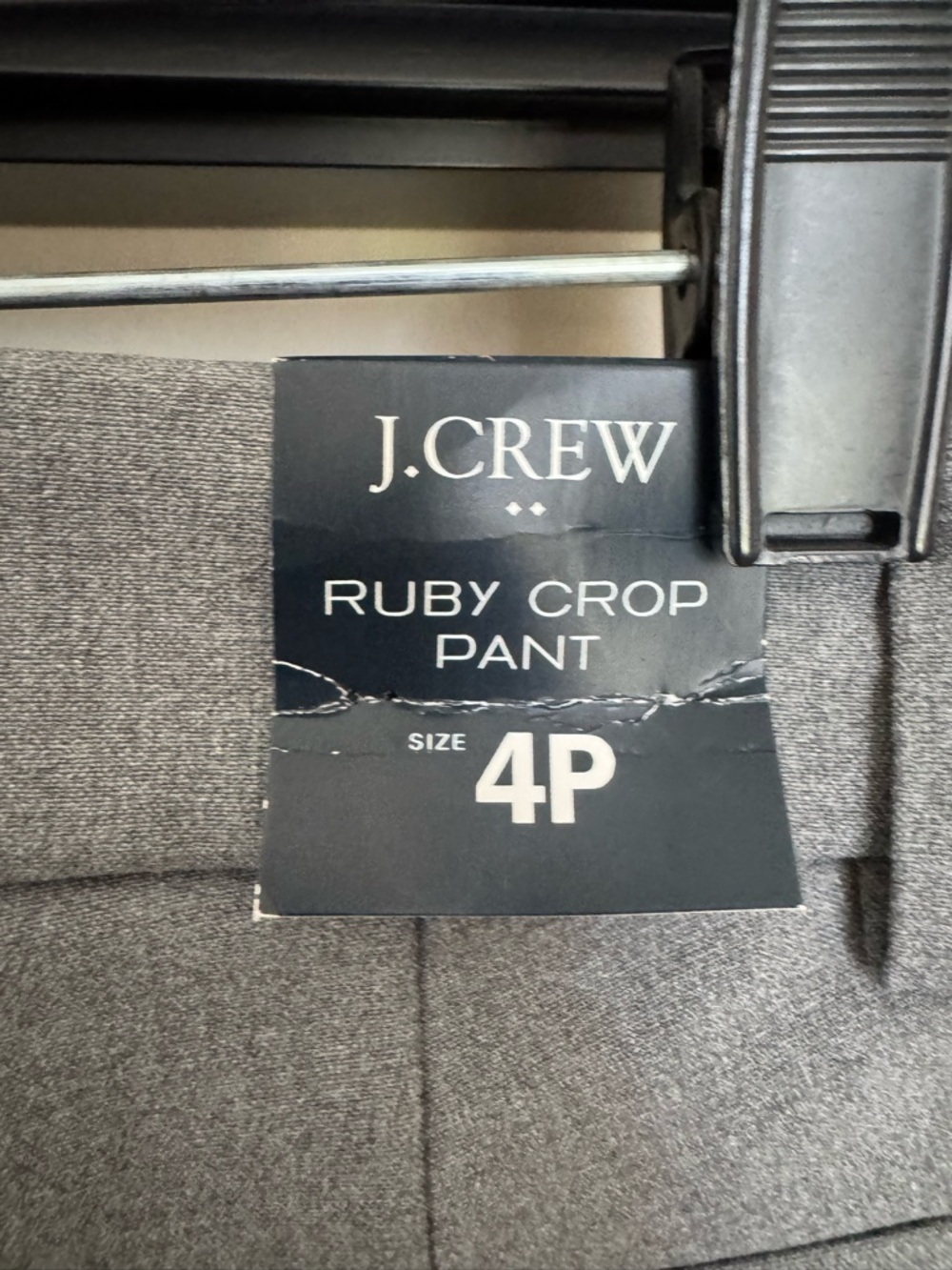 J. Crew Gray Ruby Crop Pant - Neutral Knit